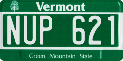 VT license plate NUP621