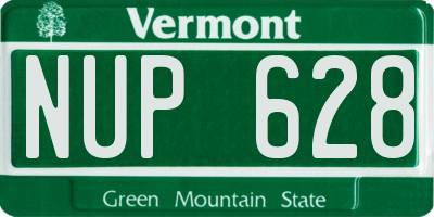 VT license plate NUP628