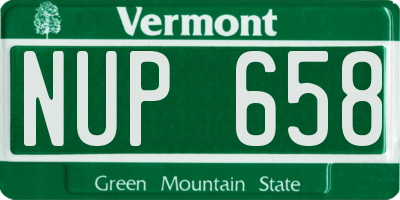 VT license plate NUP658