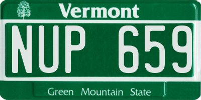 VT license plate NUP659