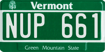 VT license plate NUP661