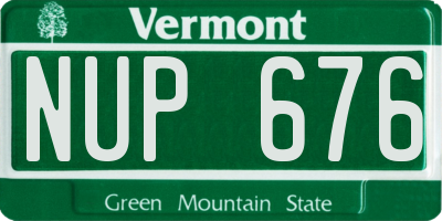 VT license plate NUP676