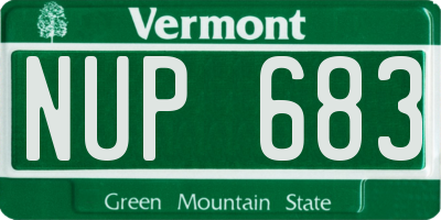 VT license plate NUP683