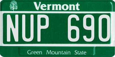 VT license plate NUP690