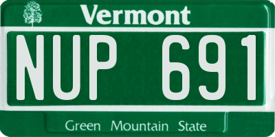 VT license plate NUP691