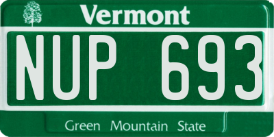 VT license plate NUP693