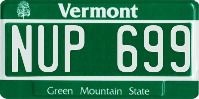 VT license plate NUP699