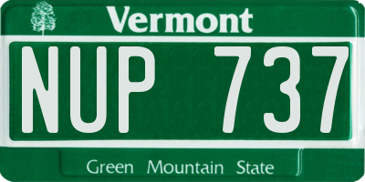VT license plate NUP737