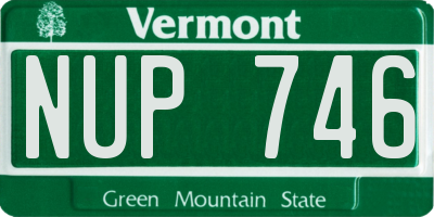 VT license plate NUP746