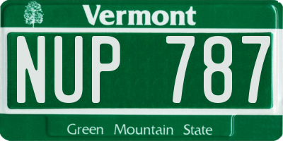 VT license plate NUP787