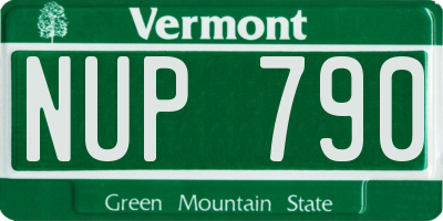 VT license plate NUP790