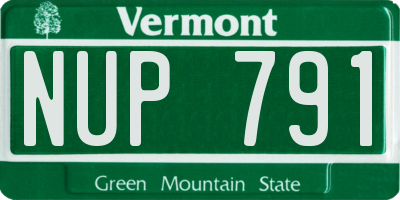 VT license plate NUP791