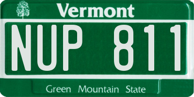 VT license plate NUP811