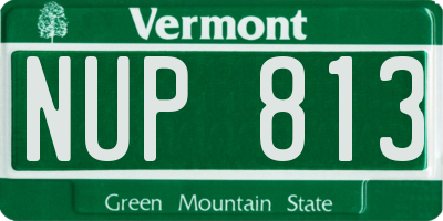 VT license plate NUP813