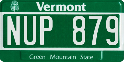 VT license plate NUP879