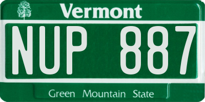 VT license plate NUP887