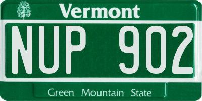 VT license plate NUP902
