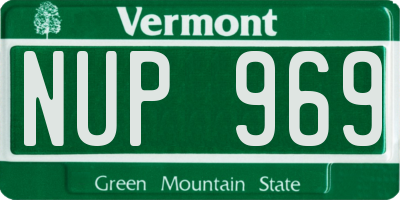 VT license plate NUP969
