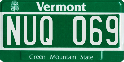 VT license plate NUQ069