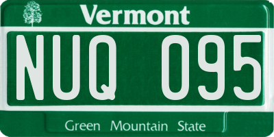 VT license plate NUQ095