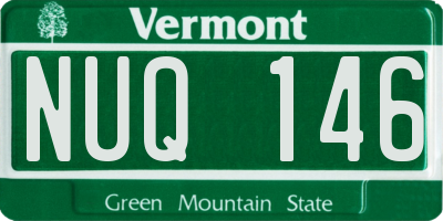 VT license plate NUQ146