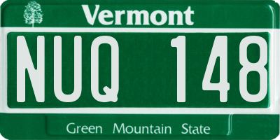 VT license plate NUQ148