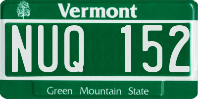 VT license plate NUQ152