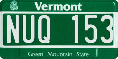 VT license plate NUQ153