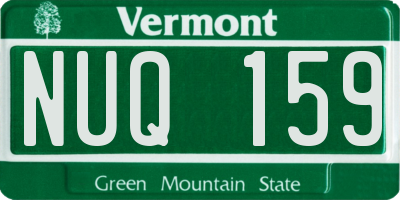 VT license plate NUQ159