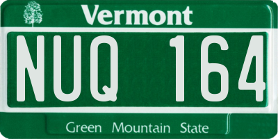 VT license plate NUQ164