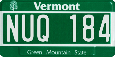 VT license plate NUQ184