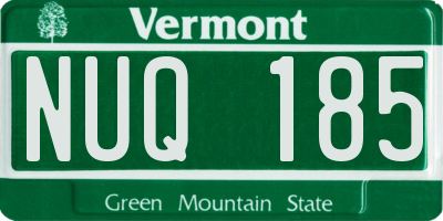 VT license plate NUQ185