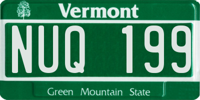 VT license plate NUQ199