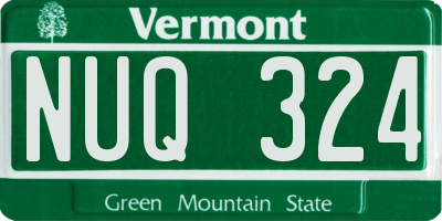 VT license plate NUQ324