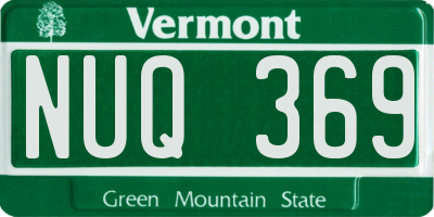VT license plate NUQ369