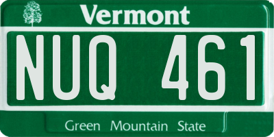 VT license plate NUQ461