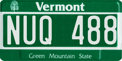 VT license plate NUQ488