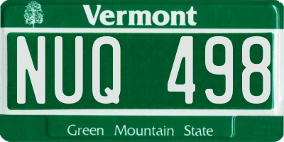 VT license plate NUQ498