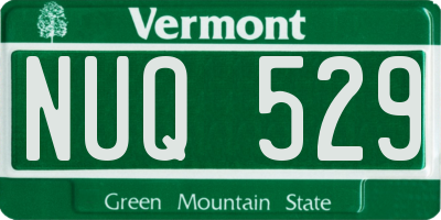 VT license plate NUQ529