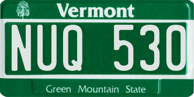 VT license plate NUQ530