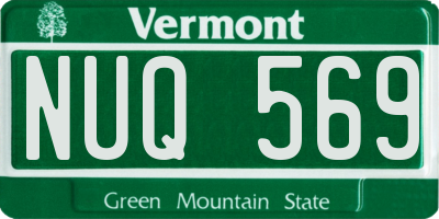 VT license plate NUQ569