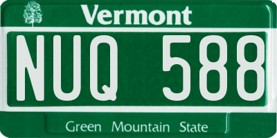 VT license plate NUQ588