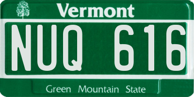 VT license plate NUQ616