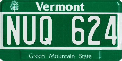 VT license plate NUQ624