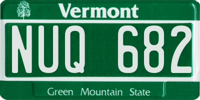 VT license plate NUQ682