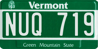VT license plate NUQ719
