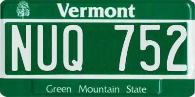 VT license plate NUQ752