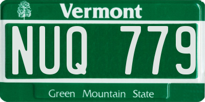 VT license plate NUQ779