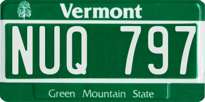 VT license plate NUQ797