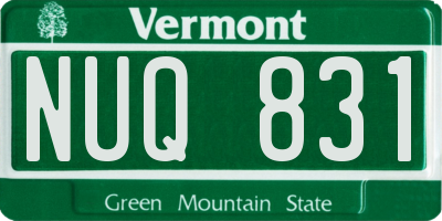 VT license plate NUQ831